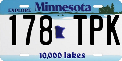 MN license plate 178TPK