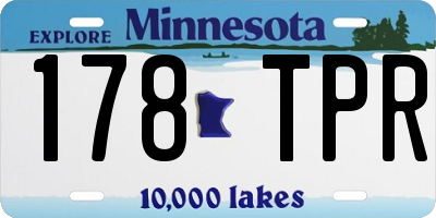 MN license plate 178TPR