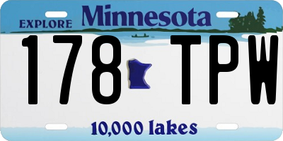 MN license plate 178TPW