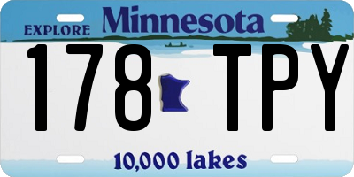 MN license plate 178TPY