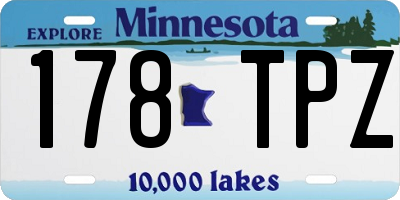 MN license plate 178TPZ
