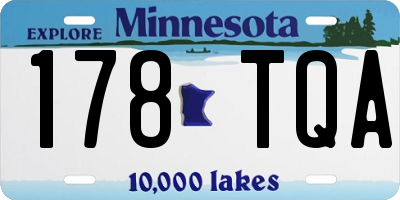 MN license plate 178TQA