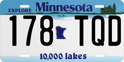 MN license plate 178TQD