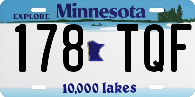 MN license plate 178TQF