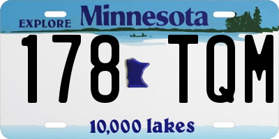 MN license plate 178TQM