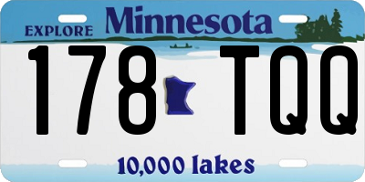 MN license plate 178TQQ