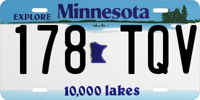MN license plate 178TQV