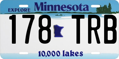 MN license plate 178TRB