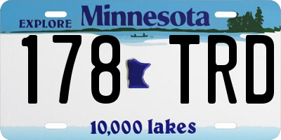 MN license plate 178TRD