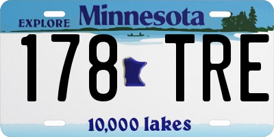 MN license plate 178TRE