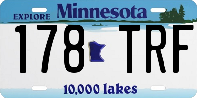 MN license plate 178TRF