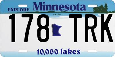 MN license plate 178TRK