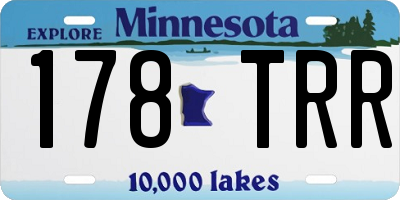 MN license plate 178TRR