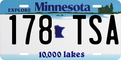 MN license plate 178TSA