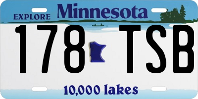 MN license plate 178TSB