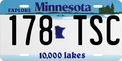 MN license plate 178TSC
