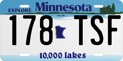 MN license plate 178TSF