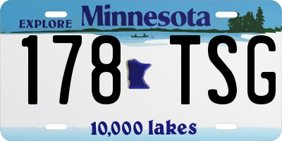 MN license plate 178TSG