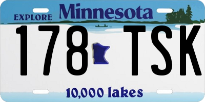 MN license plate 178TSK
