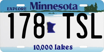 MN license plate 178TSL
