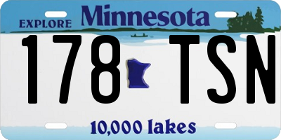MN license plate 178TSN