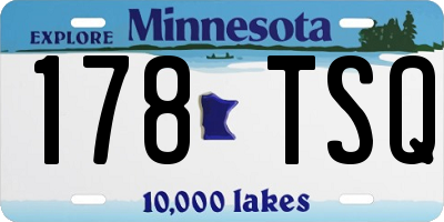 MN license plate 178TSQ
