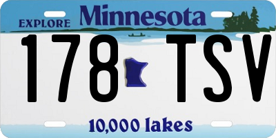 MN license plate 178TSV