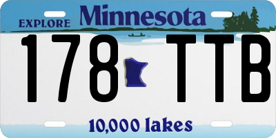 MN license plate 178TTB