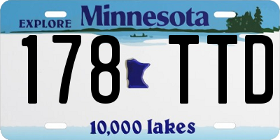 MN license plate 178TTD