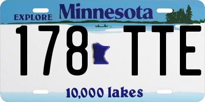 MN license plate 178TTE