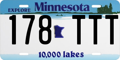 MN license plate 178TTT