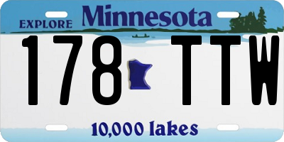 MN license plate 178TTW