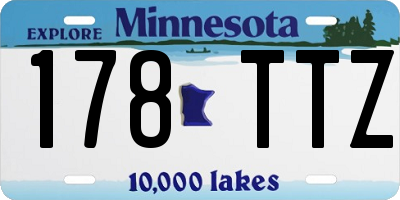 MN license plate 178TTZ