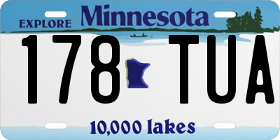 MN license plate 178TUA