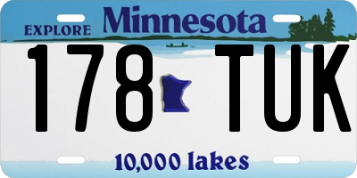 MN license plate 178TUK