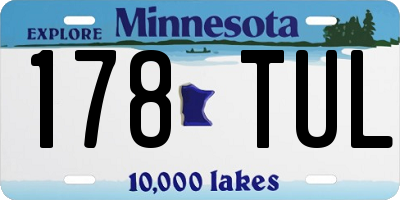 MN license plate 178TUL