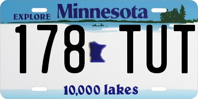 MN license plate 178TUT
