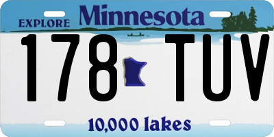 MN license plate 178TUV
