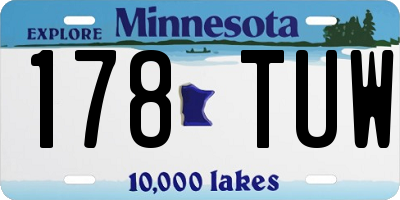 MN license plate 178TUW