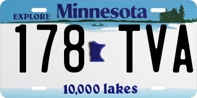MN license plate 178TVA