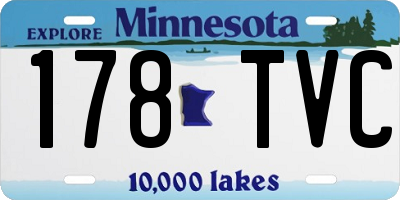 MN license plate 178TVC