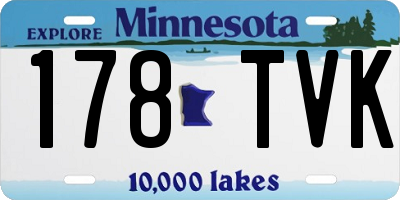 MN license plate 178TVK