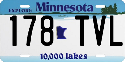 MN license plate 178TVL