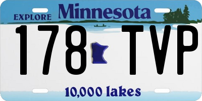 MN license plate 178TVP