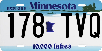 MN license plate 178TVQ