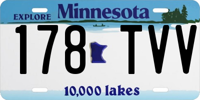 MN license plate 178TVV