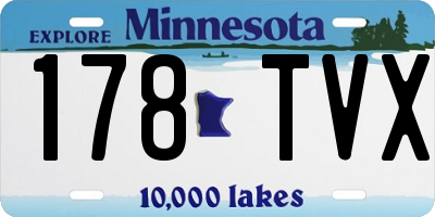 MN license plate 178TVX