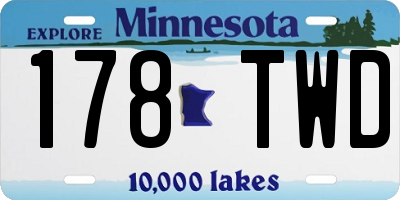 MN license plate 178TWD