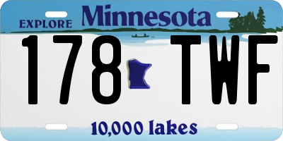 MN license plate 178TWF