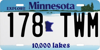 MN license plate 178TWM